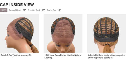 Sensationnel Cloud9 13¡Á6 Latisha HD Lace Wig, Pre-Plucked Off Black 1B Synthetic Hair