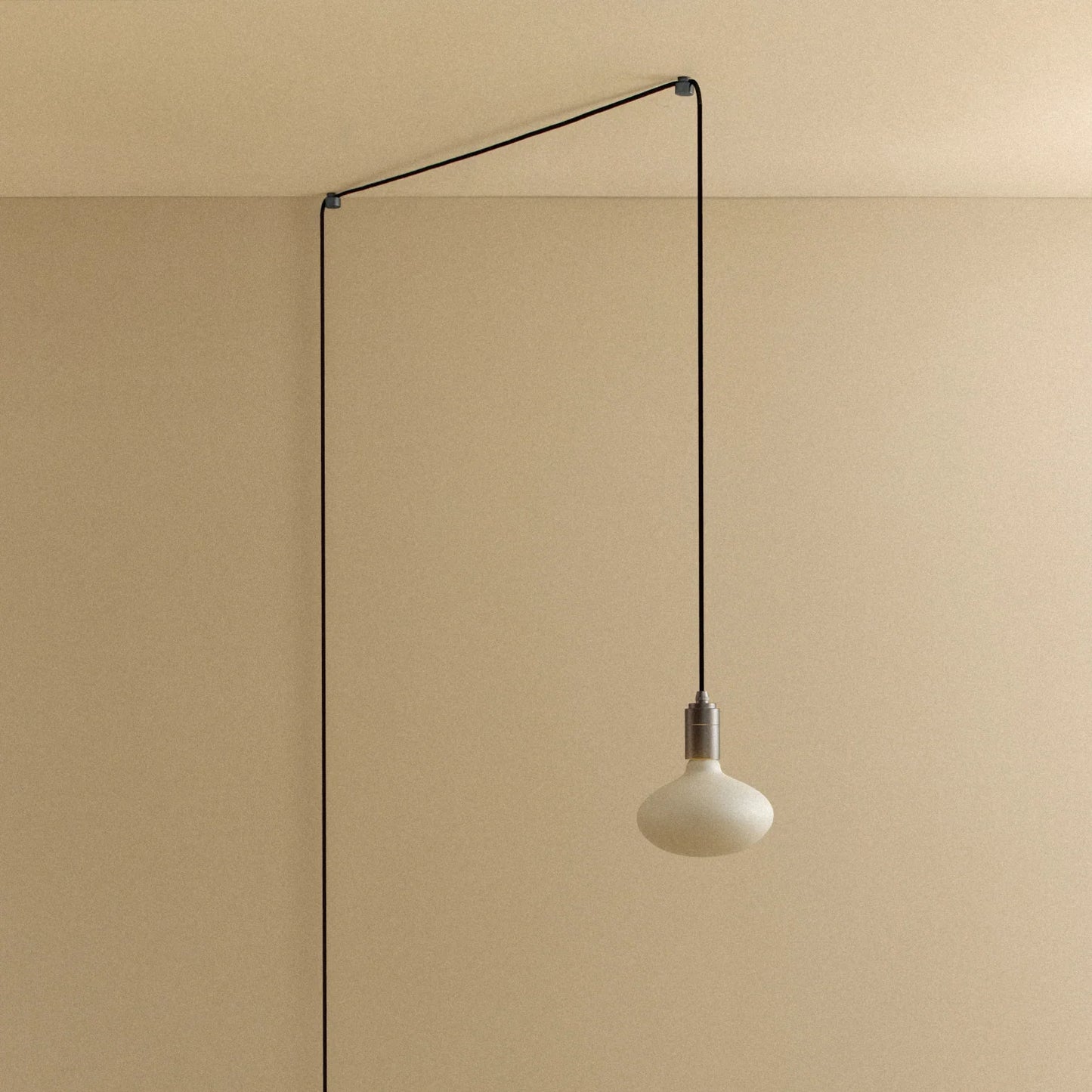 Oval Dim-to-Warm Plug-In Pendant in Graphite