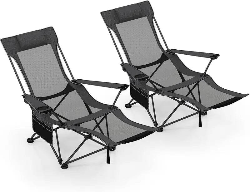 Adjustable 4-Position Folding Beach Chair with Carry Bag & 330-Pound Rating