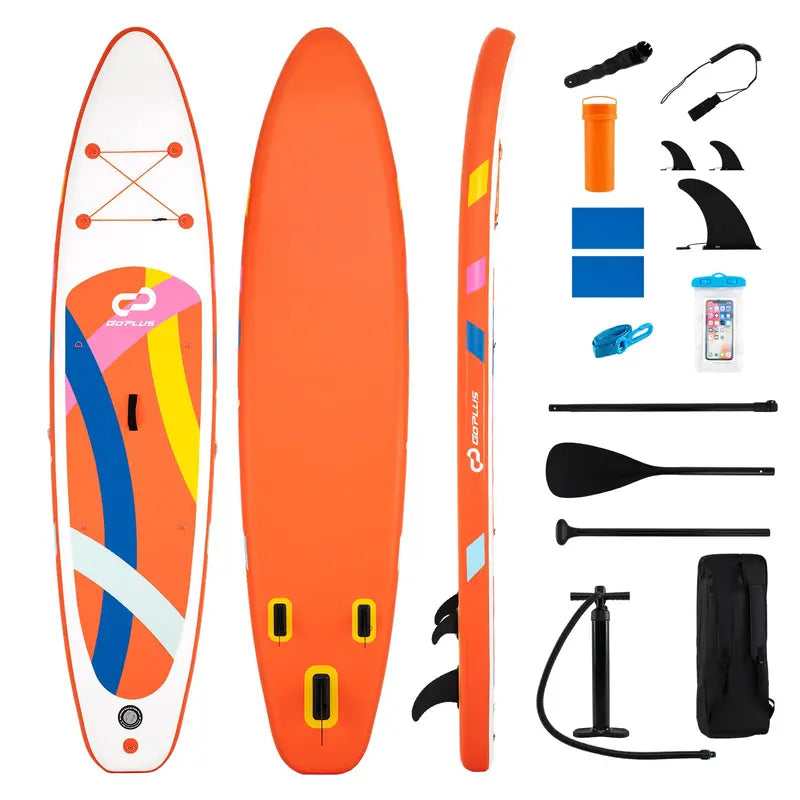 11-Foot Inflatable Stand-Up Paddle Board with Complete Accessory Kit