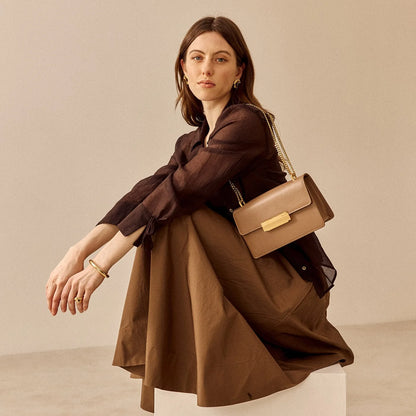 Alma - Cuir Box Taupe