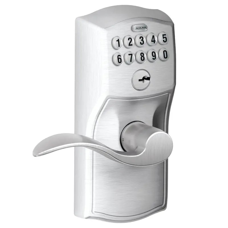 Schlage Camelot Keypad Deadbolt Lock  Keyless Entry, Flex Lock, Illuminated Keypad, Battery Operated