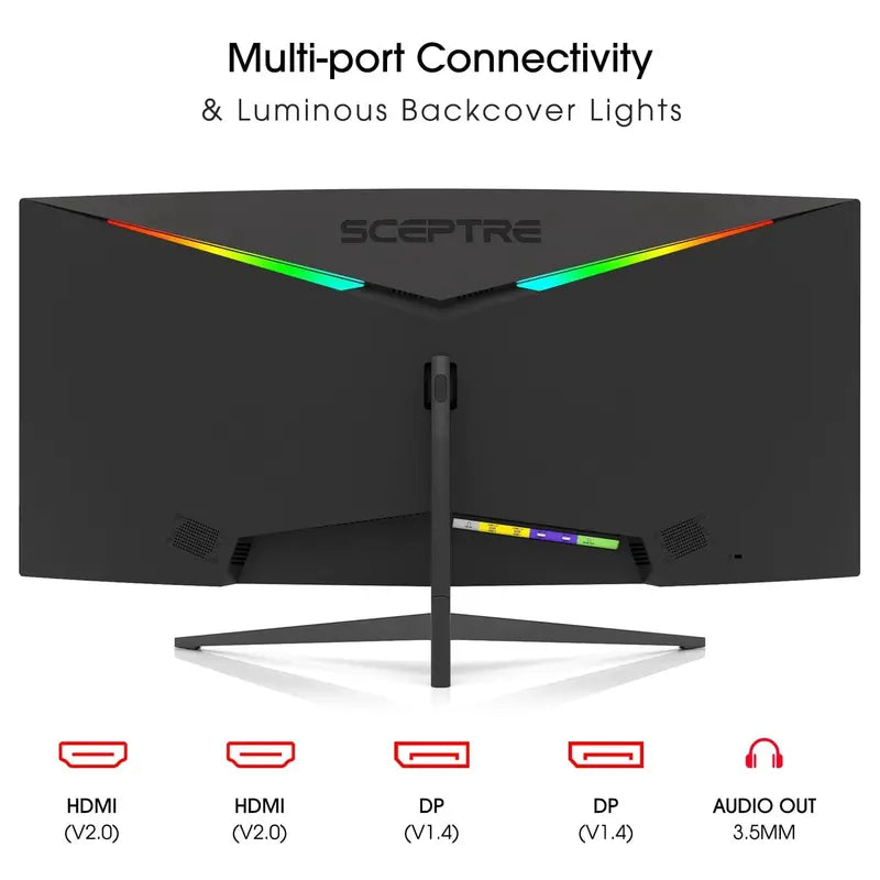 Sceptre 34-Inch Ultrawide Curved Monitor  WQHD, 165Hz Refresh Rate