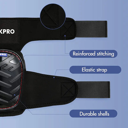 WORKPRO Gel-Filled Knee Pads with Non-Slip Straps for Professional Use