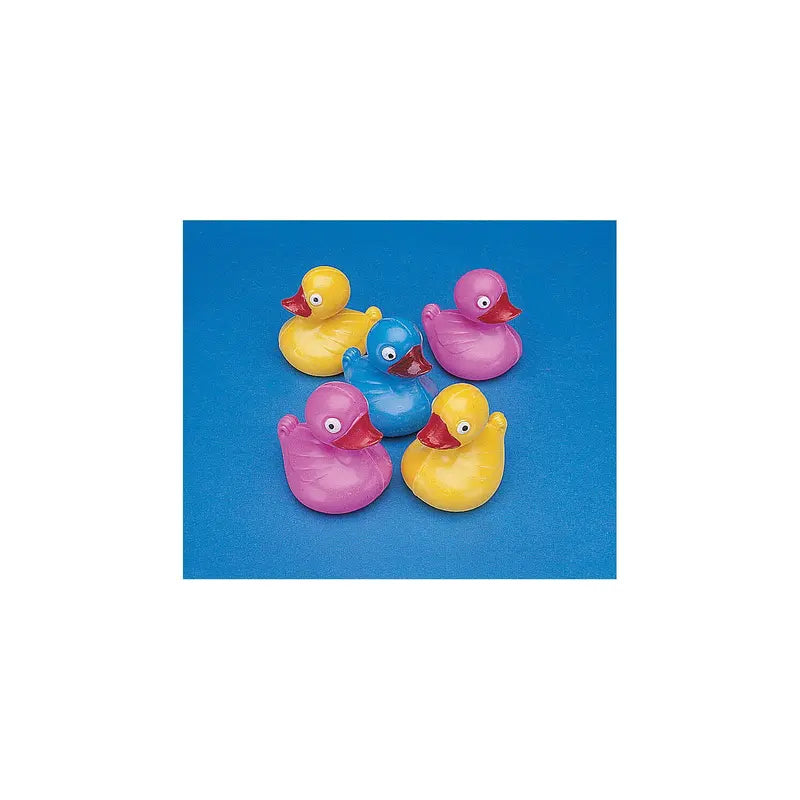 Plastic Weighted Ducks  Party Favors  12 Pieces