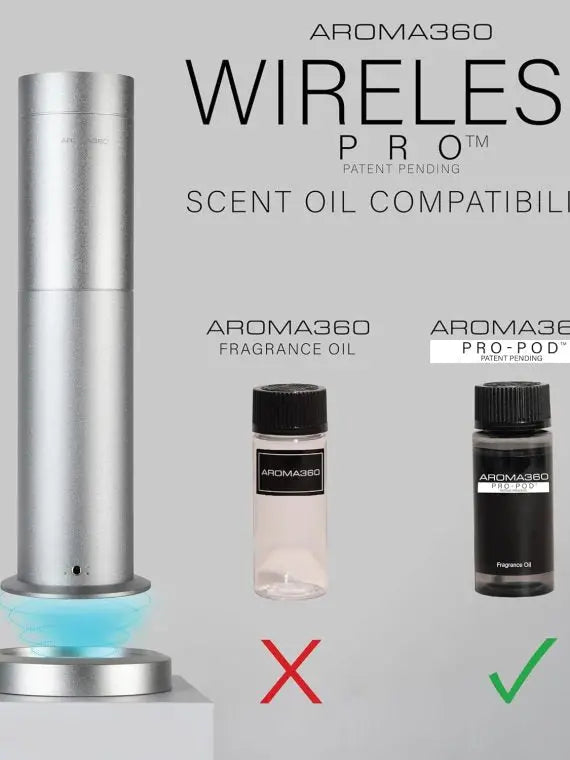 Wireless Pro Essential Oil Diffuser, 600 sq ft, Cordless Portable with Remote, Aromatherapy Scent, Midnight Black