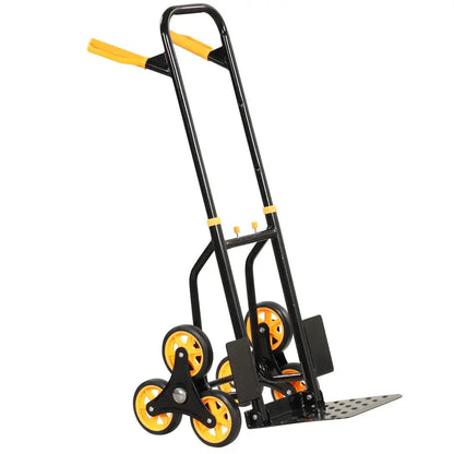 Heavy-Duty Stair Climber Hand Truck with Load-Supporting Wheels & Ergonomic Handle