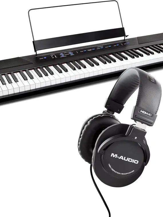 Alesis Recital 88-Key Digital Piano, Semi-Weighted Keys, 2x20W Speakers, 5 Voices, Split & Lesson Mode, White