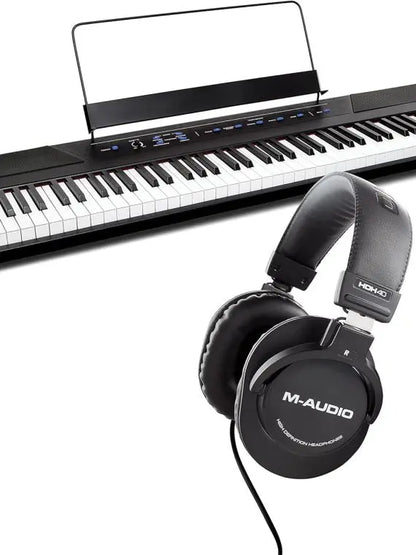 Alesis Recital 88-Key Digital Piano, Semi-Weighted Keys, 2x20W Speakers, 5 Voices, Split & Lesson Mode, White