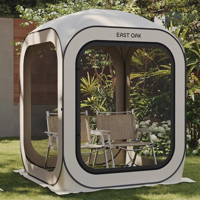 EAST OAK 10×10 FT Instant Screen House  Pop-Up Portable Bug-Free Canopy with Easy Setup