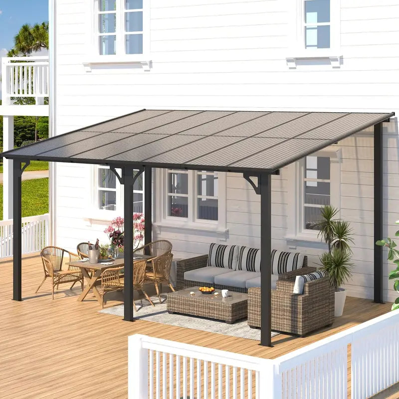 AECOJOY 14′ x 10′ Outdoor Gazebo  Pop-Up Patio Shade Structure with Waterproof Roof