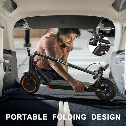 Dual-Brake Electric Scooter  350W/500W Motor, 8.5″/10″ Solid Tires, 1922 mph Speed & 1228 Mile Range