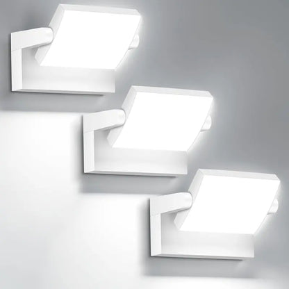 Weatherproof Outdoor Wall Light  40W Modern Adjustable Exterior Fixture, 6000K Cool White