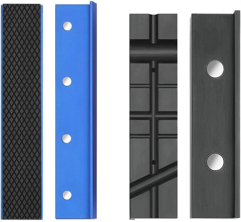 WORKPRO Magnetic Vise Jaw Pad Set  Multi-Groove & Aluminum Protectors