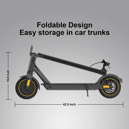 Foldable Adult Electric Scooter  500W Motor, 10″ Solid Tires, 18-Mile Range