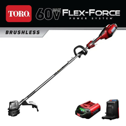 Toro 60V Max Lithium-Ion Brushless Cordless 14 in./16 in. String Trimmer  2.5 Ah Battery and Charger Included 51830