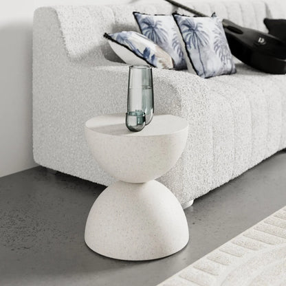 Table d'appoint ronde design en magn sie, gris mouchet  Bergamote
