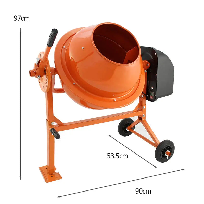 T-Mech 70L Electric Cement Mixer  Portable Concrete Mixing Machine