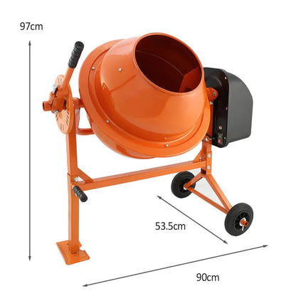 T-Mech 70L Electric Cement Mixer  Portable Concrete Mixing Machine
