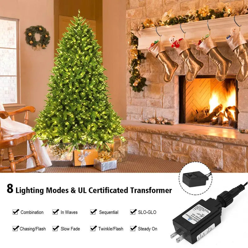 5-Foot Pre-Lit Hinged Artificial Fir Christmas Tree  Easy Setup Design