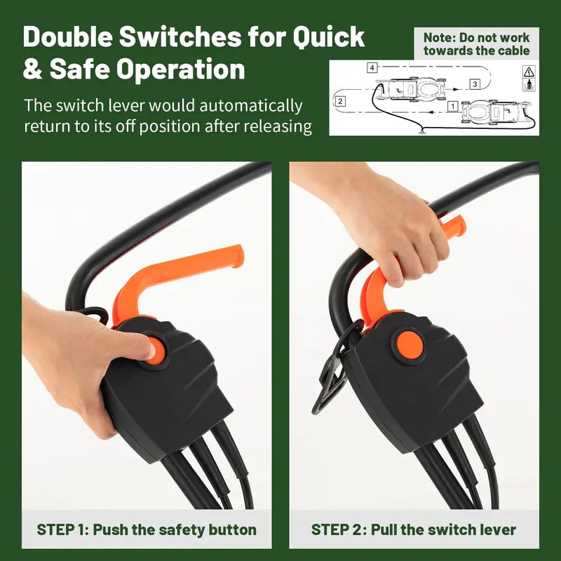 Corded Electric Lawn Mower, 12-Amp 14-Inch Dual-Mode Cutting System