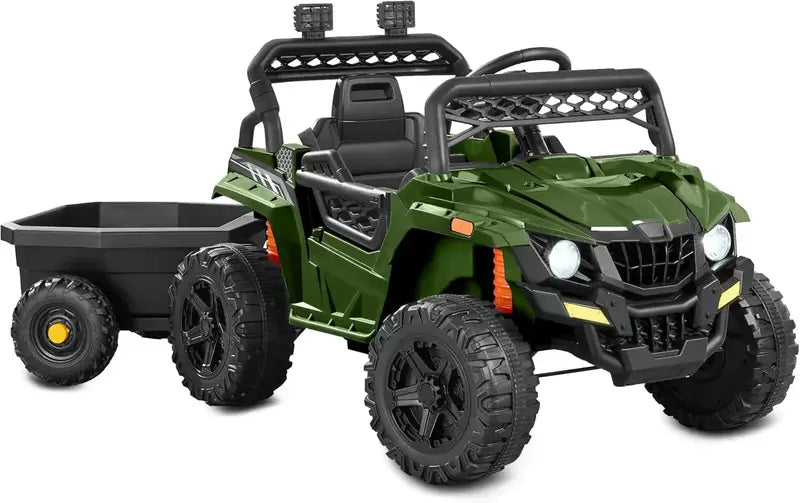 Kids’ Black Electric UTV Ride-On Vehicle with Realistic Design and Safe Speed Control