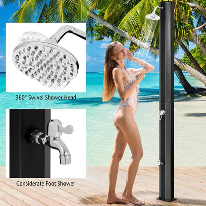 9.3-Gallon Solar Garden Shower  Eco-Friendly Outdoor Rinse Station