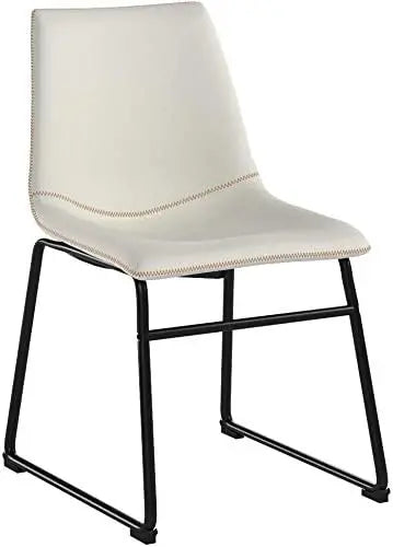 Retro Brown PU Leather Dining Chairs (2-Pack)  Vintage-Style Seating with Antique Finish and Comfortable Backrests
