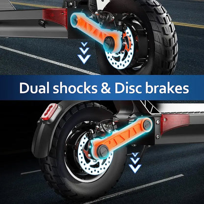 High-Speed Adult Electric Scooter — Hydraulic Brakes, Up to 37 MPH Top Speed