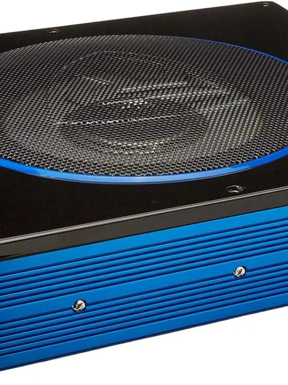 Rockville RW10CA 10″ 800 Watt Slim Low Profile Powered Car Subwoofer, Black