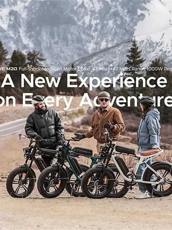AKEZ 1000W Fat-Tire Electric Bike  28 mph UL-Certified All-Terrain Ebike with 48V Removable Battery