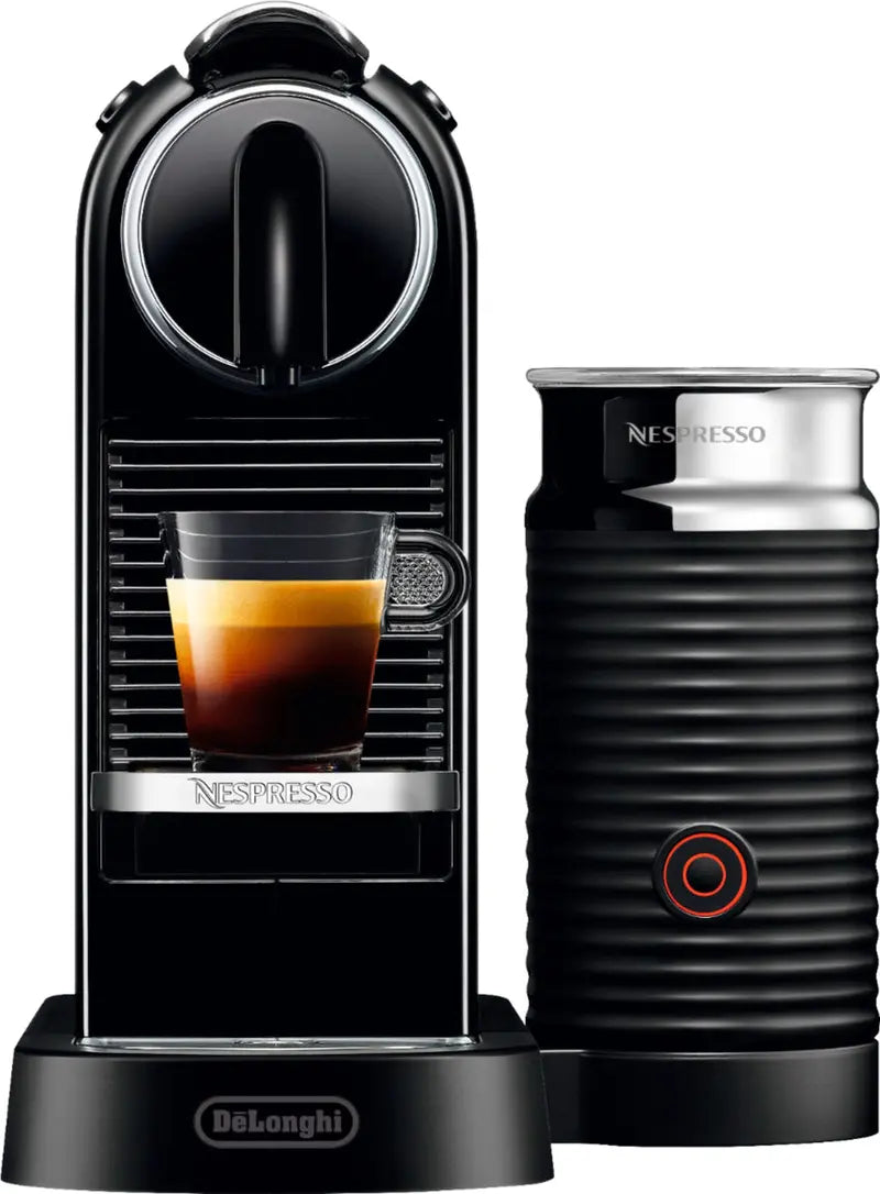 De’Longhi Nespresso Citiz Espresso Machine  Black Espresso & Milk Frother Combo
