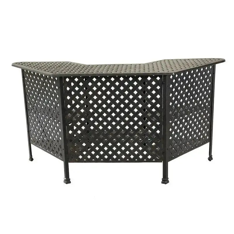Aged Bronze Aluminum Bar Table  Sleek Party or Home Bar Surface