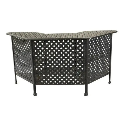 Aged Bronze Aluminum Bar Table  Sleek Party or Home Bar Surface