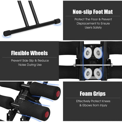 Foldable Vertical Ab Trainer for Targeted Core and Oblique Exercises