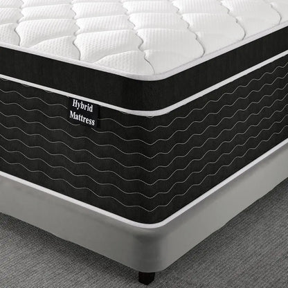 10-Inch Full-Size Hybrid Mattress in a Box  Medium-Plush Support, Pocket Coils + Memory Foam, Easy Setup