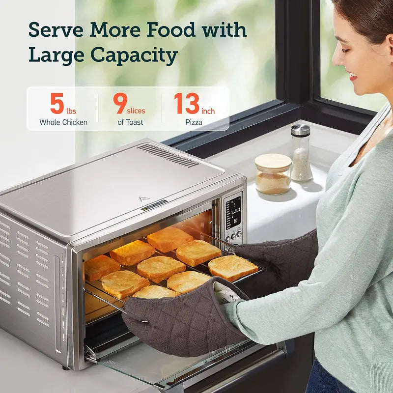 13-in-1 Smart Air Fryer Toaster Oven with App & Voice Control  32-Quart Convection Countertop Oven