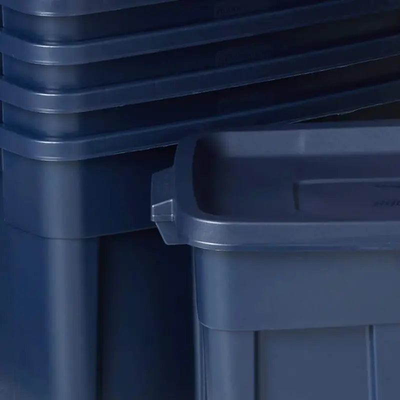 Rubbermaid Roughneck 18 Gal Stackable Storage Bins 6 Pack  Durable, Eco-Friendly, USA Made with Lifetime Warranty