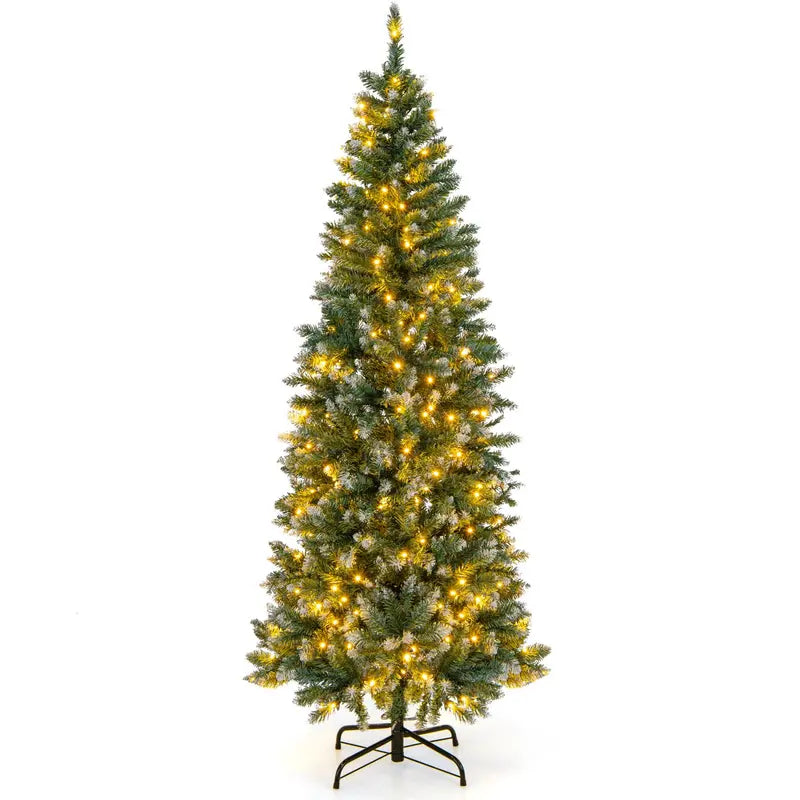 9-Foot Pre-Lit Slim Pencil Christmas Tree  500 Warm White LED Lights
