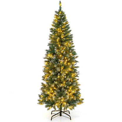 9-Foot Pre-Lit Slim Pencil Christmas Tree  500 Warm White LED Lights