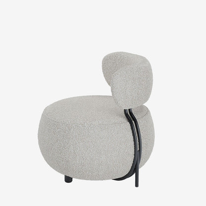 Fauteuil rond en laine boucl e
