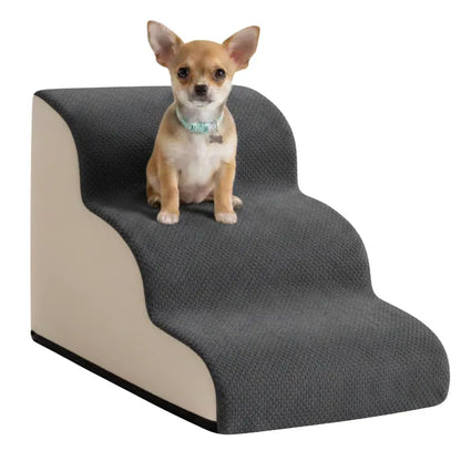 Curved Foam Pet Stairs for Beds and Sofas  5-Step, 28.7-Inch Height