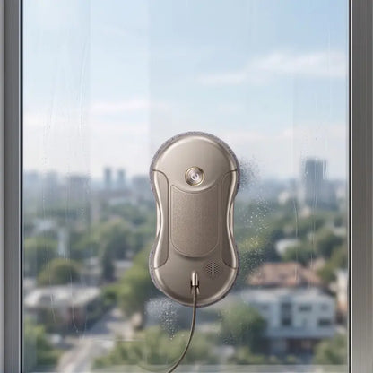 5800Pa Smart Window Cleaning Robot with Dual Spray Nozzles and Edge-Sensing Navigation