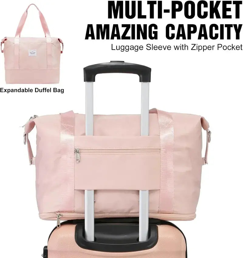 LONG VACATION 6-Piece ABS+PC Hardshell Luggage Set with Spinner Wheels and Carry-On Suitcase