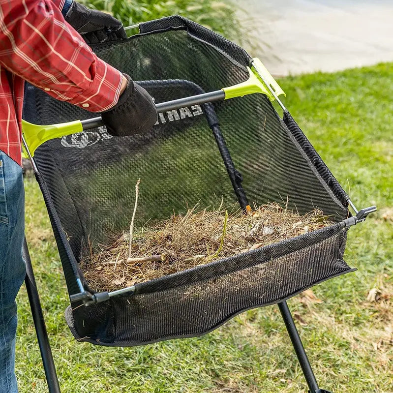 21-Inch Push Lawn Sweeper: Large Grass & Debris Collector with 26-Gallon Hopper