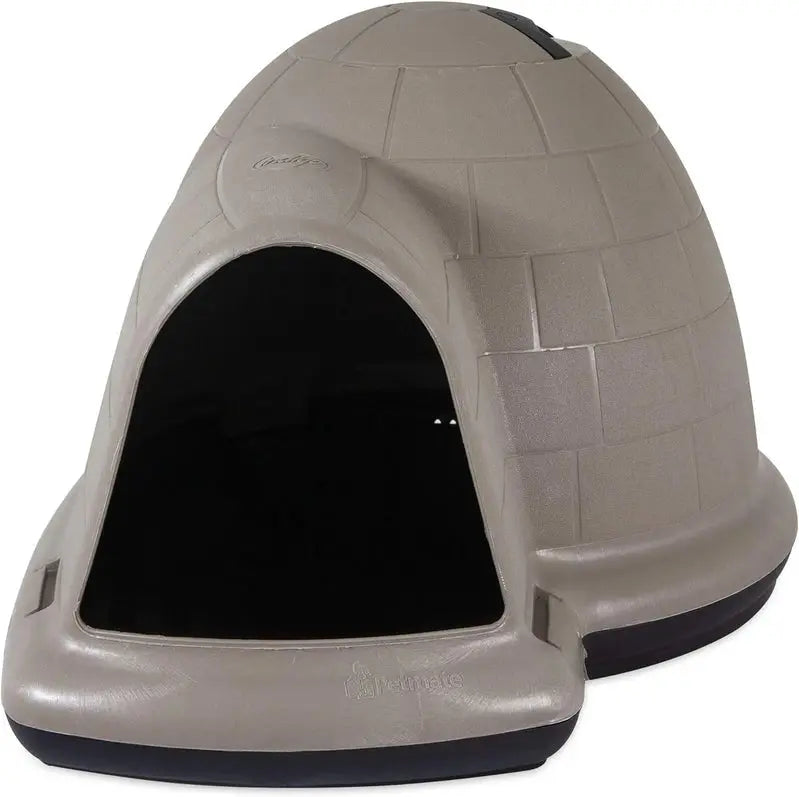 Petmate Indigo Igloo Dog Shelter  Sustainable, USA-Made Outdoor Kennel Using Recycled Materials