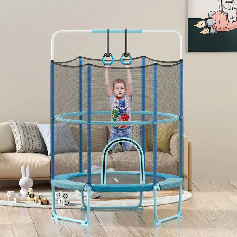 60-Inch Kids’ Trampoline with 3-in-1 Toddler-Safe Configuration