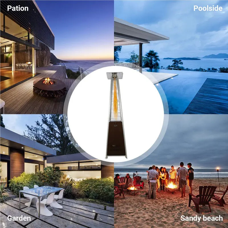 NAVINE 48,000 Btu Outdoor Propane Heater with Detachable Table