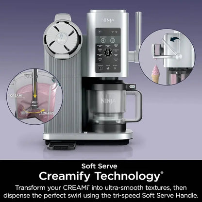 Swirl by CREAMi Ice Cream Maker  13-Program Frozen Dessert Machine (Sorbet, Soft Serve, Yogurt), Includes Two 16oz Pints (NC701)