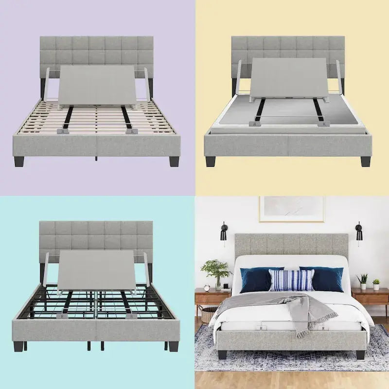 Lightweight Adjustable Power Base Kit  Wireless Remote-Controlled Bed Frame with Heavy-Duty Support and Quick Setup